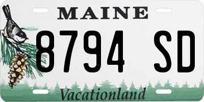 ME license plate 8794SD