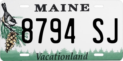 ME license plate 8794SJ