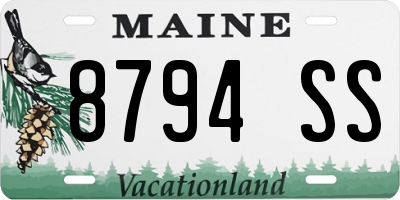 ME license plate 8794SS
