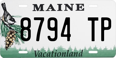 ME license plate 8794TP