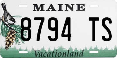 ME license plate 8794TS