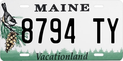 ME license plate 8794TY