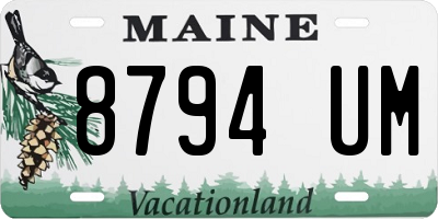 ME license plate 8794UM