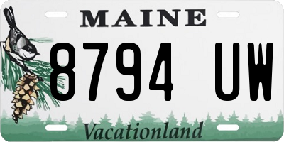 ME license plate 8794UW