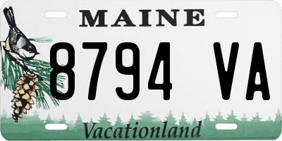 ME license plate 8794VA