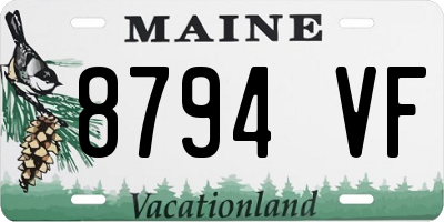 ME license plate 8794VF