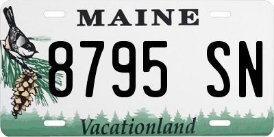 ME license plate 8795SN