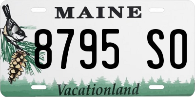 ME license plate 8795SO
