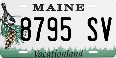 ME license plate 8795SV
