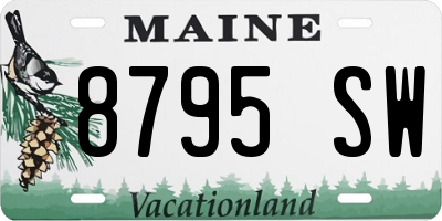 ME license plate 8795SW