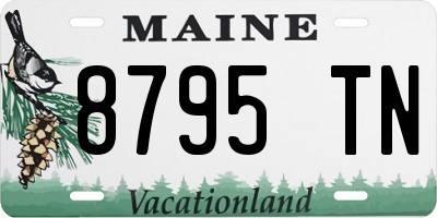 ME license plate 8795TN