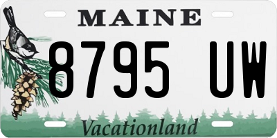 ME license plate 8795UW