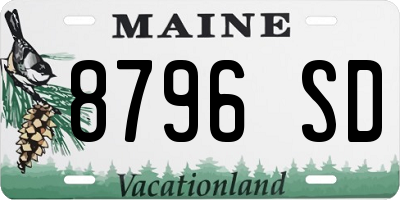 ME license plate 8796SD
