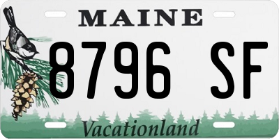 ME license plate 8796SF