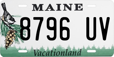 ME license plate 8796UV