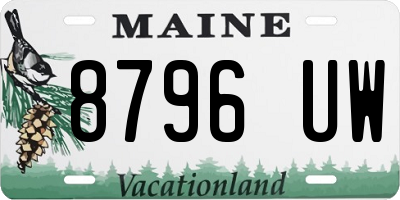 ME license plate 8796UW