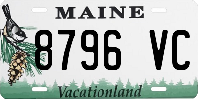 ME license plate 8796VC