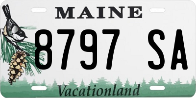 ME license plate 8797SA