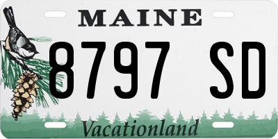 ME license plate 8797SD
