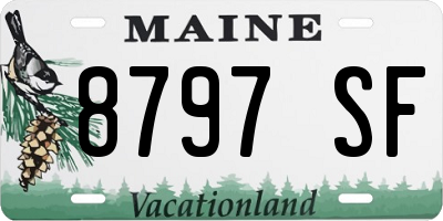 ME license plate 8797SF
