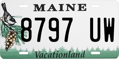 ME license plate 8797UW