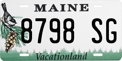 ME license plate 8798SG