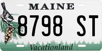 ME license plate 8798ST