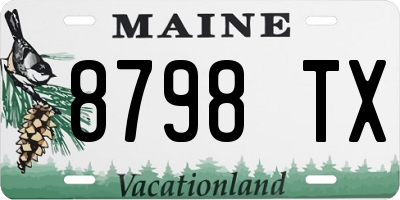 ME license plate 8798TX