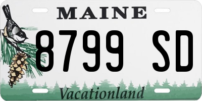 ME license plate 8799SD