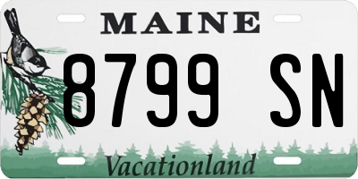 ME license plate 8799SN