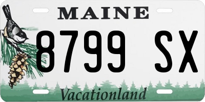 ME license plate 8799SX