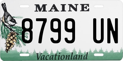 ME license plate 8799UN