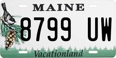 ME license plate 8799UW