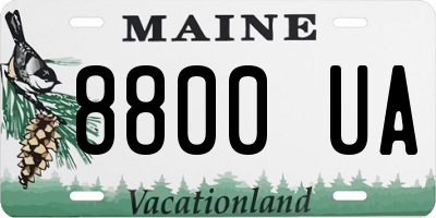 ME license plate 8800UA