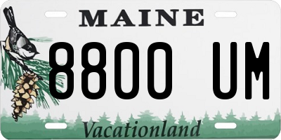 ME license plate 8800UM