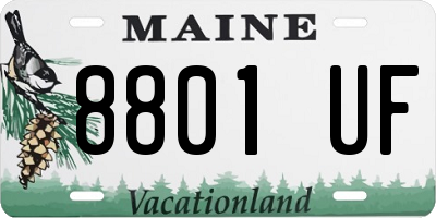 ME license plate 8801UF