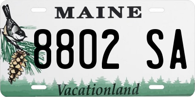 ME license plate 8802SA