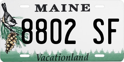 ME license plate 8802SF