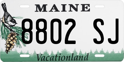 ME license plate 8802SJ
