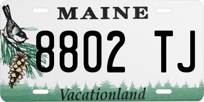 ME license plate 8802TJ
