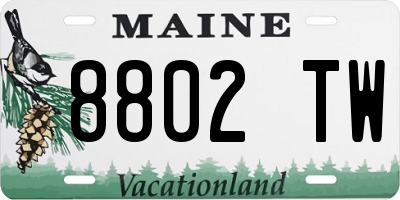 ME license plate 8802TW