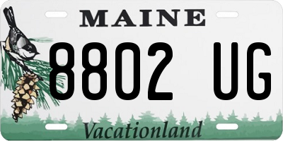 ME license plate 8802UG