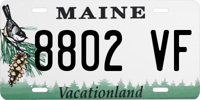 ME license plate 8802VF