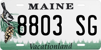 ME license plate 8803SG