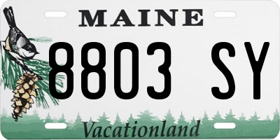 ME license plate 8803SY