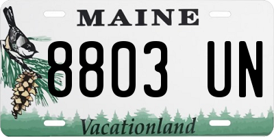 ME license plate 8803UN