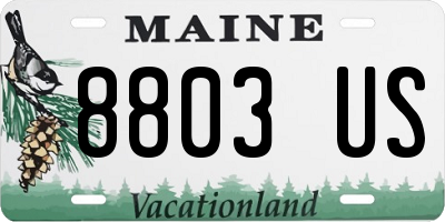 ME license plate 8803US