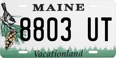 ME license plate 8803UT