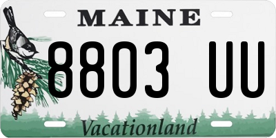 ME license plate 8803UU