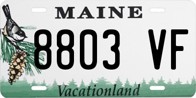 ME license plate 8803VF